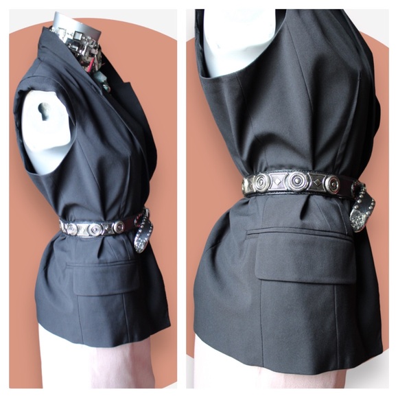 Apostrophe Single Button Vest Blazer - Picture 12 of 13